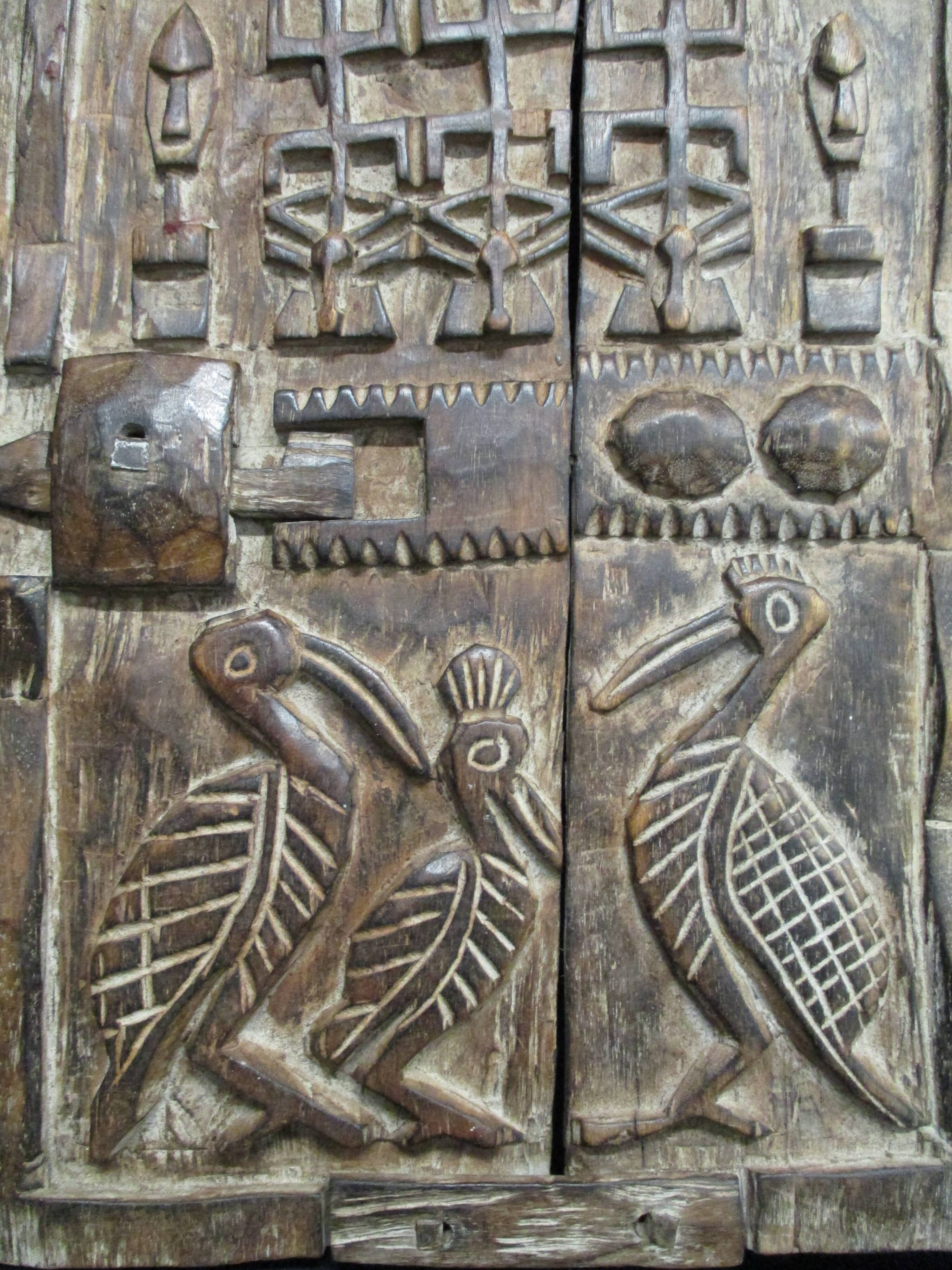 Dogon Mali's attic door - 48 cm x 38 cm
