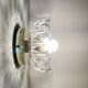 Vintage molded glass lampshade wall light - tableware collection -