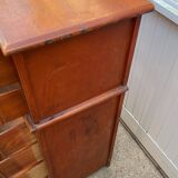 Vintage 1950s white wooden chest of drawers/storage unit