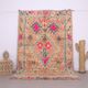 Tapis marocain vintage en laine colorée