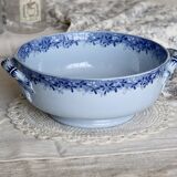 Antique U&C Sarreguemines earthenware salad bowl - Mimosa model