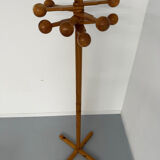 Vintage solid pine coat rack designed by Reiner Daumiller from the 1970s.