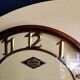 Vintage Formica clock silent asymmetrical wall pendulum "Yellow Lora"