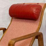 Pulkka chair and ottoman by Ilmari Lappalainen for Asko, 1963