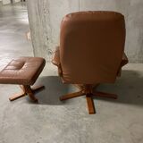 Unico leather armchair and ottoman
