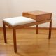 Entrance bench, Scandinavian modular telephone bench, teak, 1960