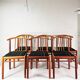 Ensemble de 6 chaises en teck, style Mid-Century, Danemark, années 1970.