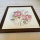 Tableau bouquet de roses aquarelle signée
