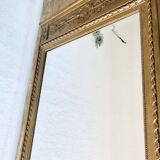 Gilded and beveled pier mirror 88x58cm