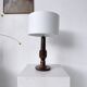 1940s Art Deco oak desk lamp
