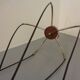 Danish Glass and Rosewood Cascade Ceiling Lamp, 1960s