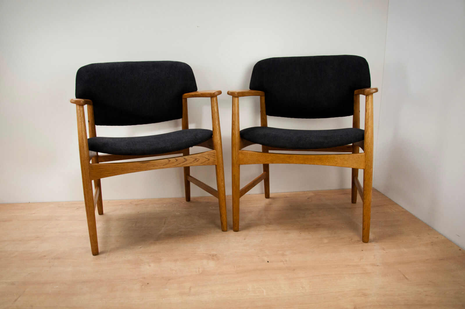 Mid-Century Armchairs by A. B. Madsen & E. Larsen, Set of 2