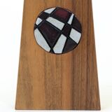 1960s Bookends | Set of 2 | Wood, Ceramic & Brass