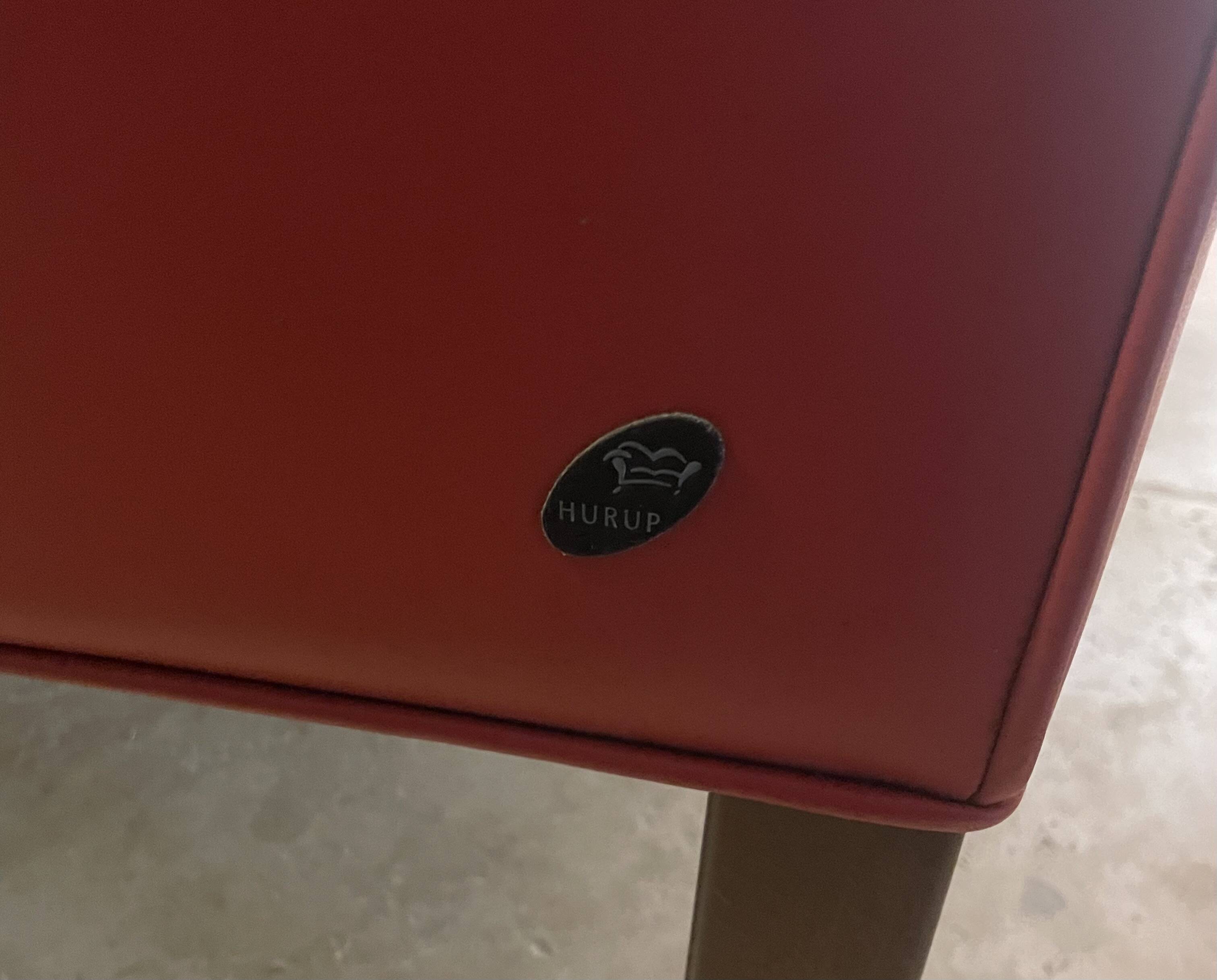 Rare red HURUP Møbelfabrik sofa from the 70s Scandinavian era