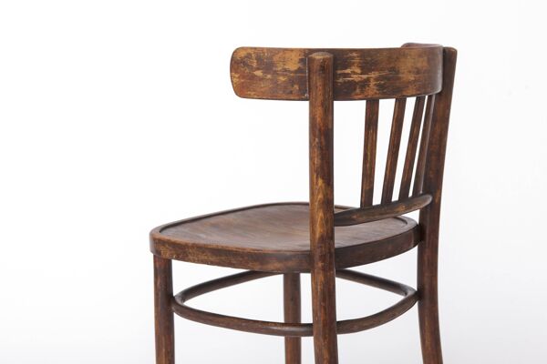 Chaise vintage années 1950 Allemagne, bois de hêtre, chaise en bois du milieu du siècle, salle à manger