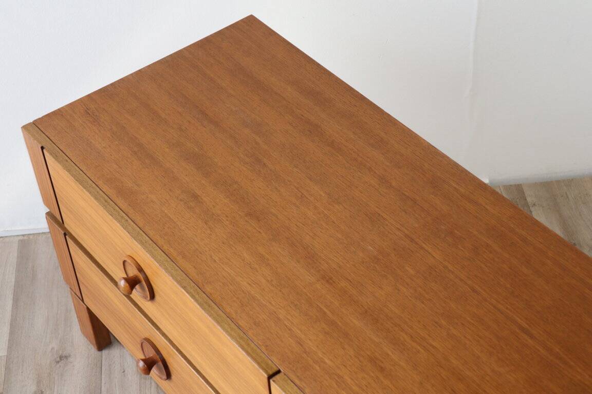 Vintage low teak sideboard, 1970