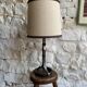 Pied de lampe de table en fer et cuir par Jean-Pierre Ryckaert - 1950