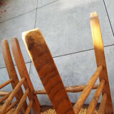 6 straw chairs