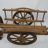Jouet ancien dejou attelage old french wooden toy 50s