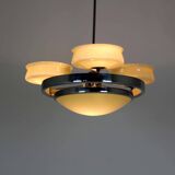 Bauhaus Chrome Chandelier from Zukov, 1940s