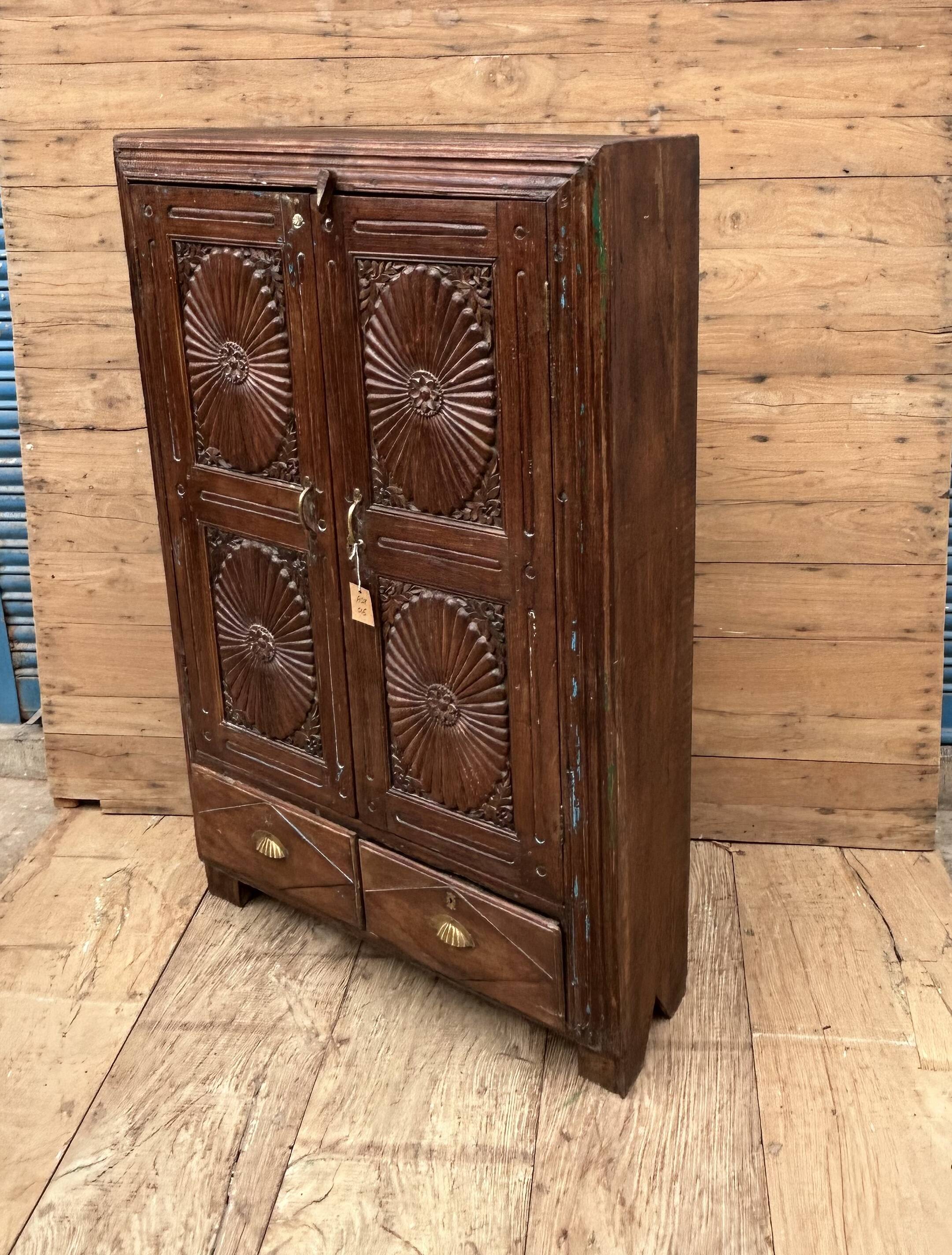 Bikaner wardrobe - Rajasthan, carved from Burmese teak.
