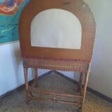 Rattan dressing table and stool