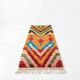 Tapis couloir berbère Boujad rouge vif 75 x 280 cm