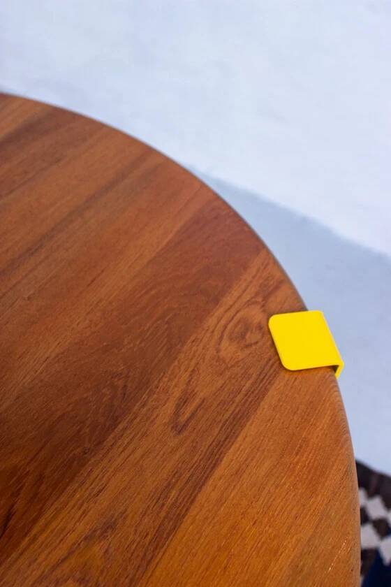 Vintage Teak Round Dining Table, Mid Century Danish