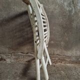 Vintage stool folding stool chalk white