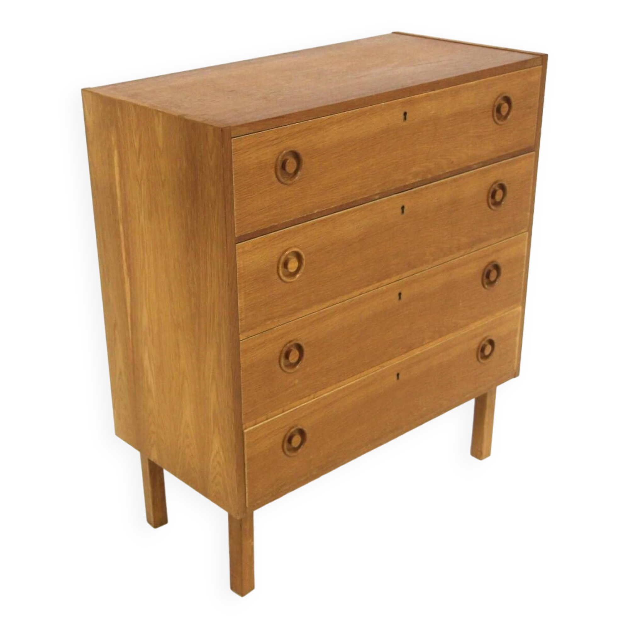 Scandinavian oak chest of drawers, Sweden, 1960