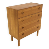 Scandinavian oak chest of drawers, Sweden, 1960