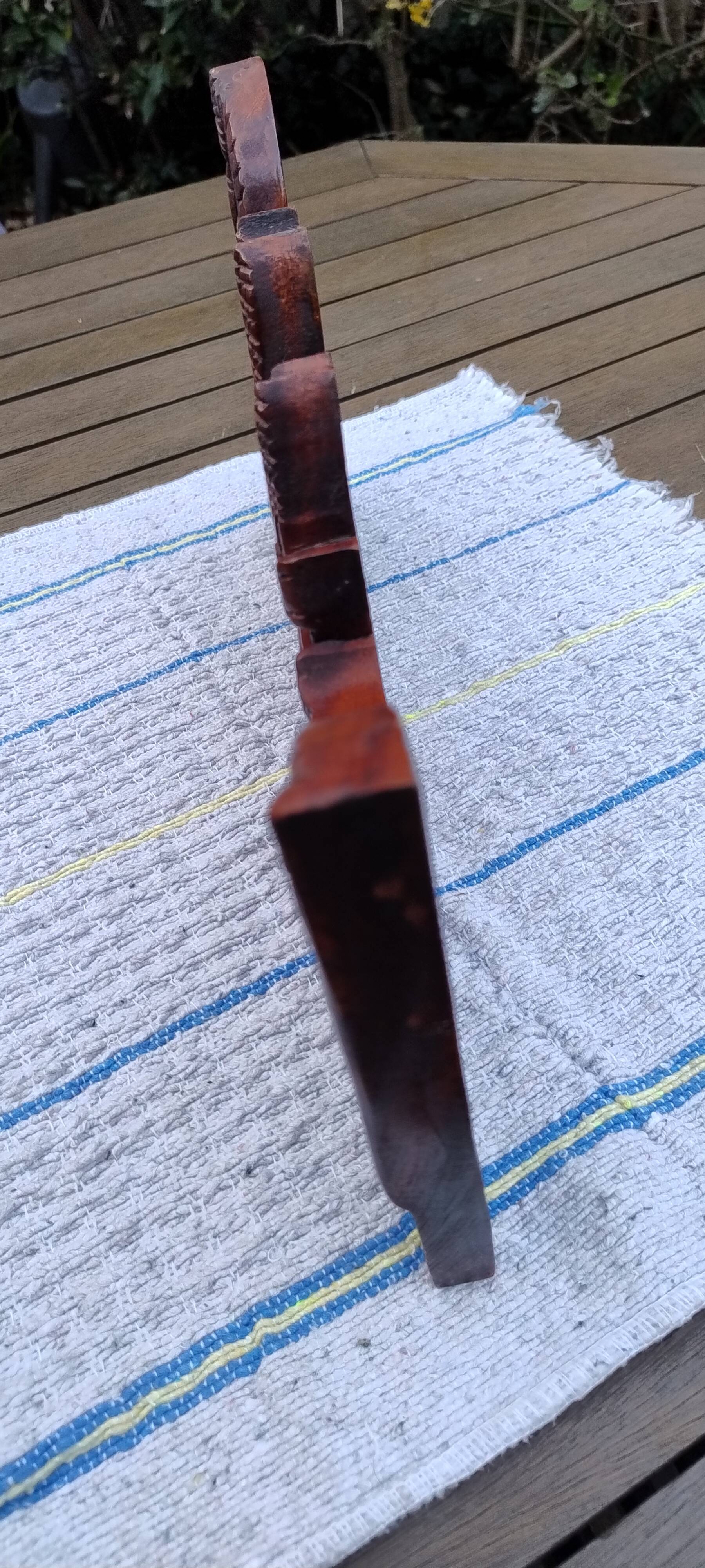 Carved wooden relief, reproduction of the Angkor Wat temple.