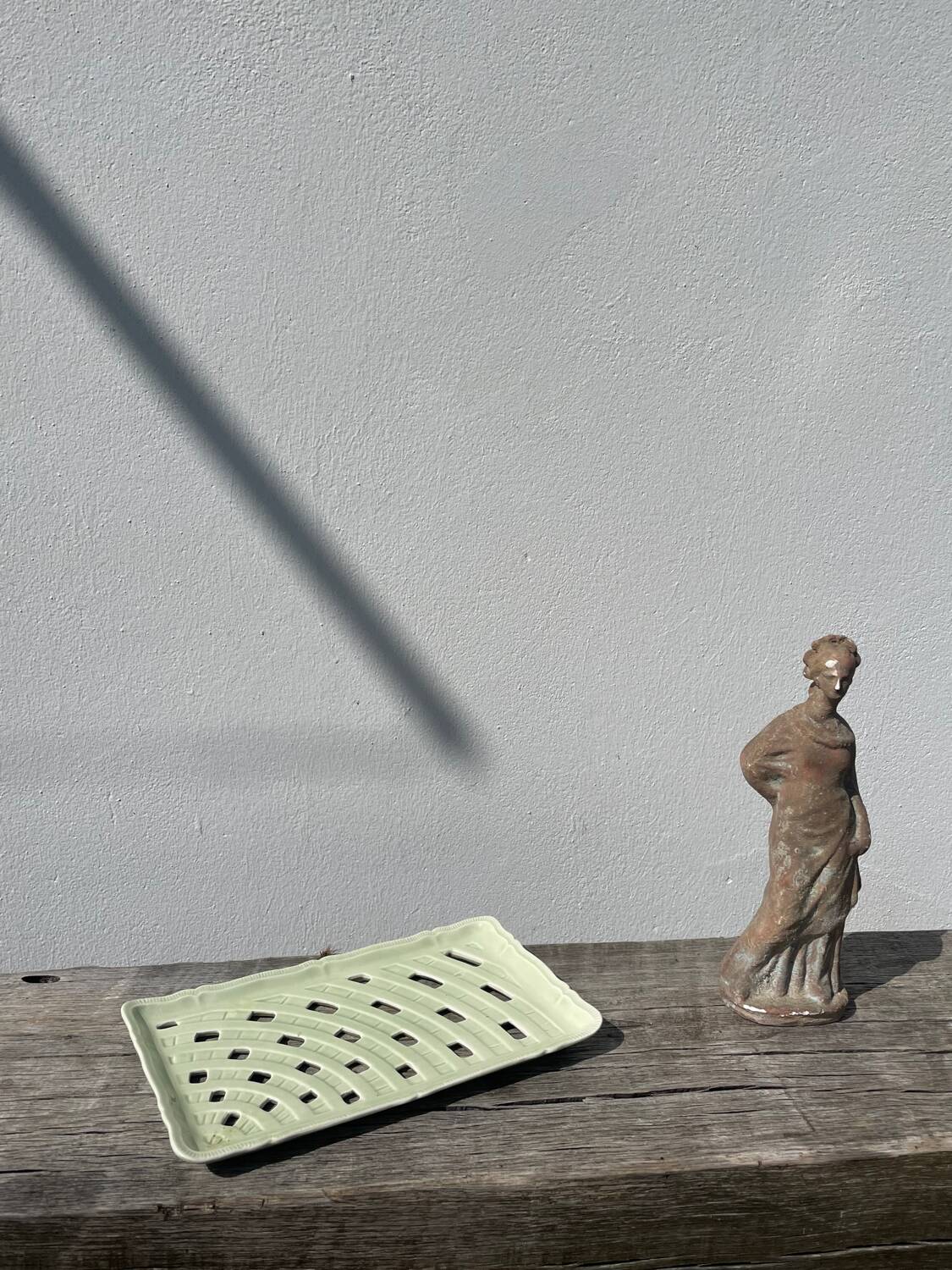 Sarreguemines ceramic braided dish