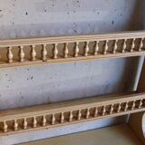 Vintage painted turned wood wall shelf