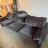 Maralunga Cassina 3-seater velvet sofa