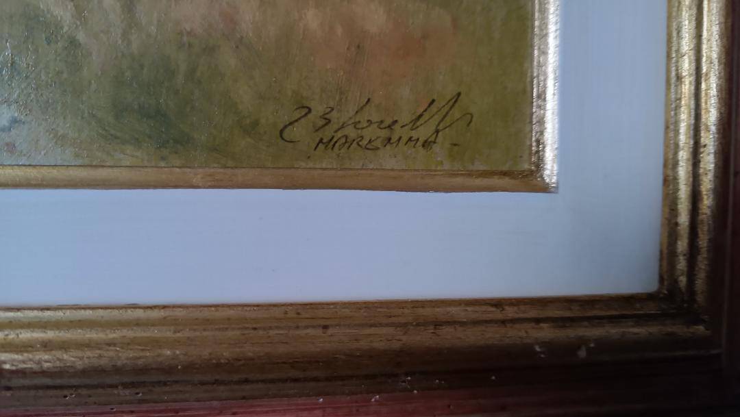 Peinture à l'huile paysage en carton maremme Bruno Loretti (Livourne 1940)