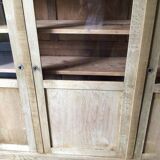 Stripped oak bookcase