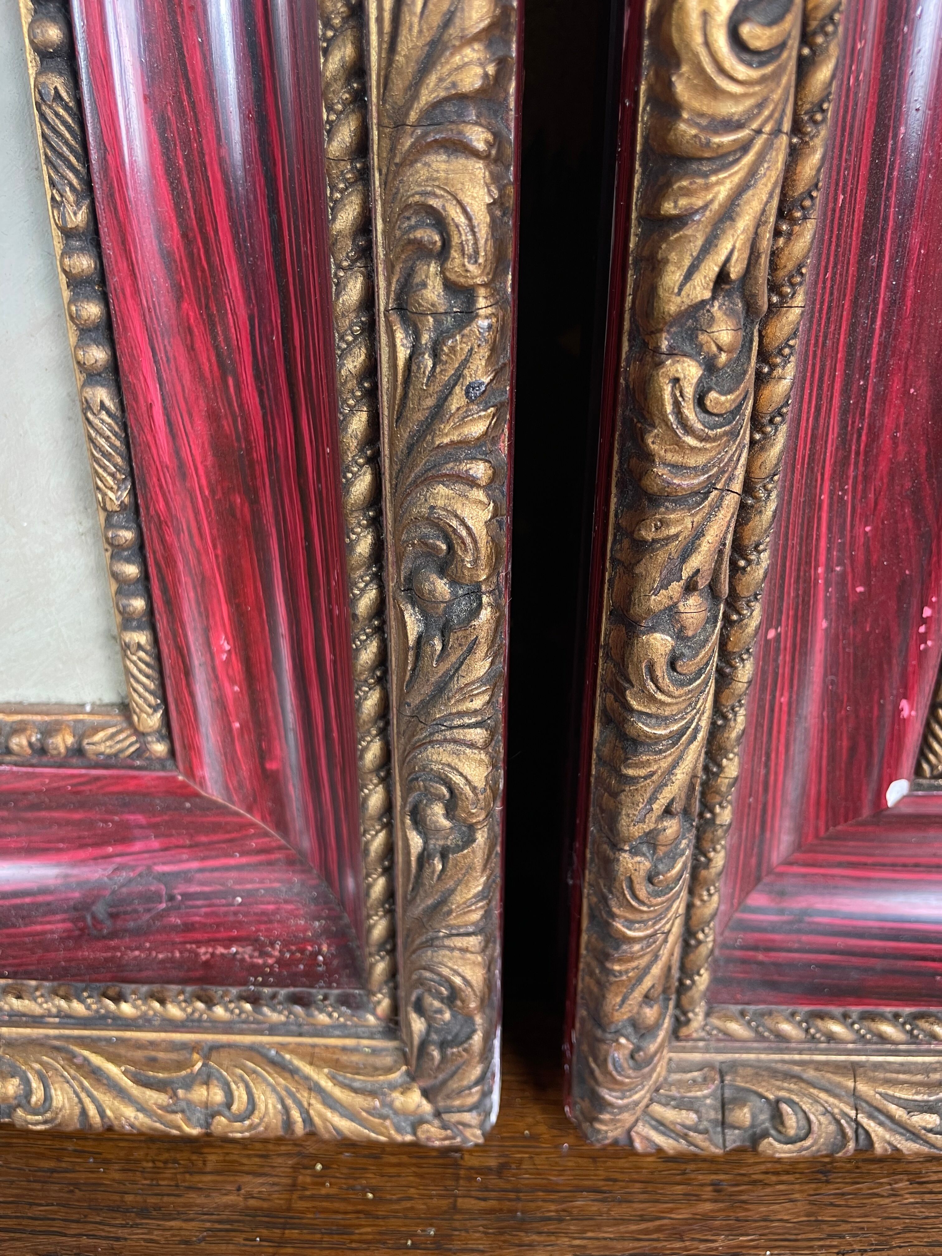 Pair of oil on canvas "Bouquets of roses"