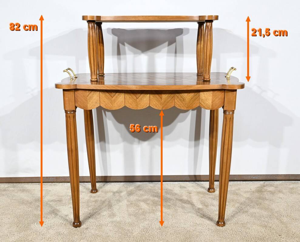 Walnut and Rosewood Marquetry Service Table – 1940