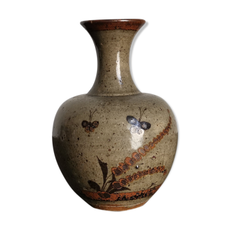 Vase soliflore français en grès, années 60
