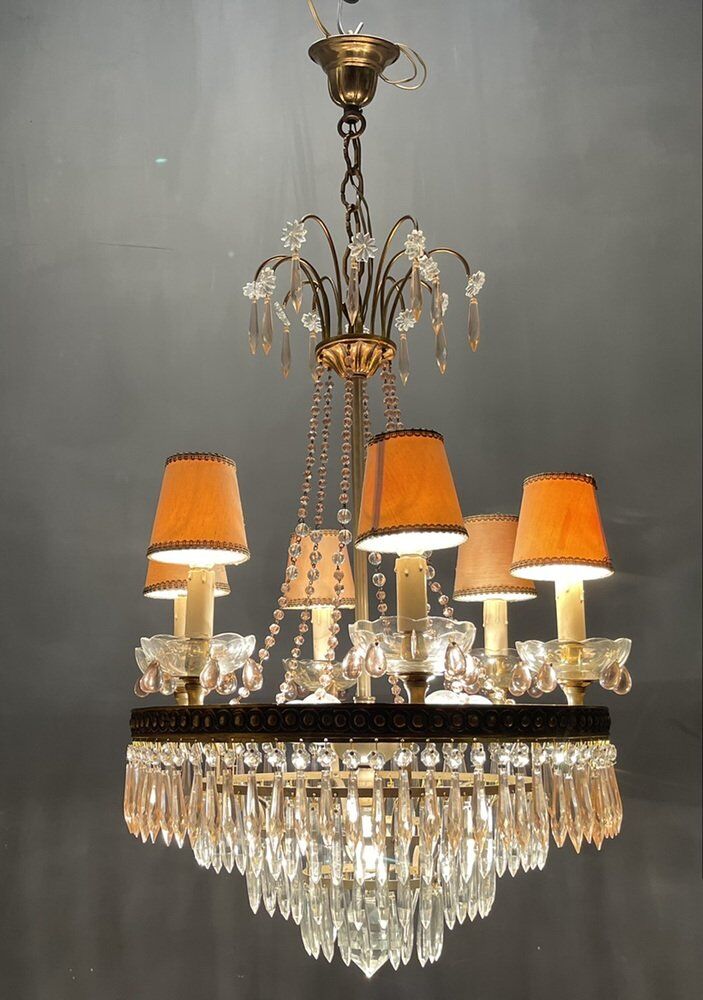 Italian Murano Glass Chandelier, 1950s