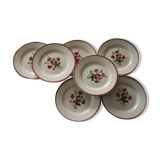 Set of 7 Digoin plates, Sarreguemine
