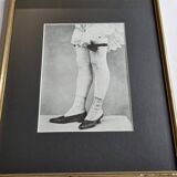 Original photogravure on glossy paper, Model in stockings and shoes 1900