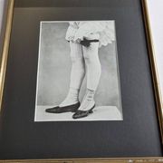 Original photogravure on glossy paper, Model in stockings and shoes 1900