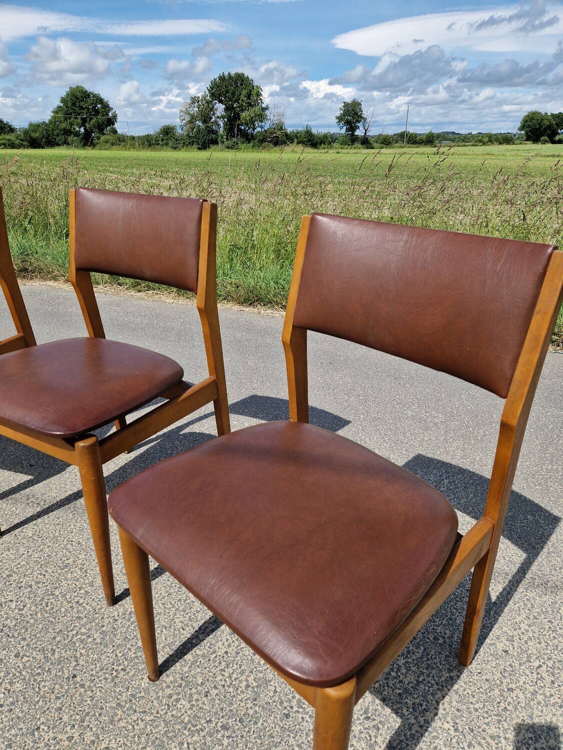 Set of 4 vintage Scandinavian chairs