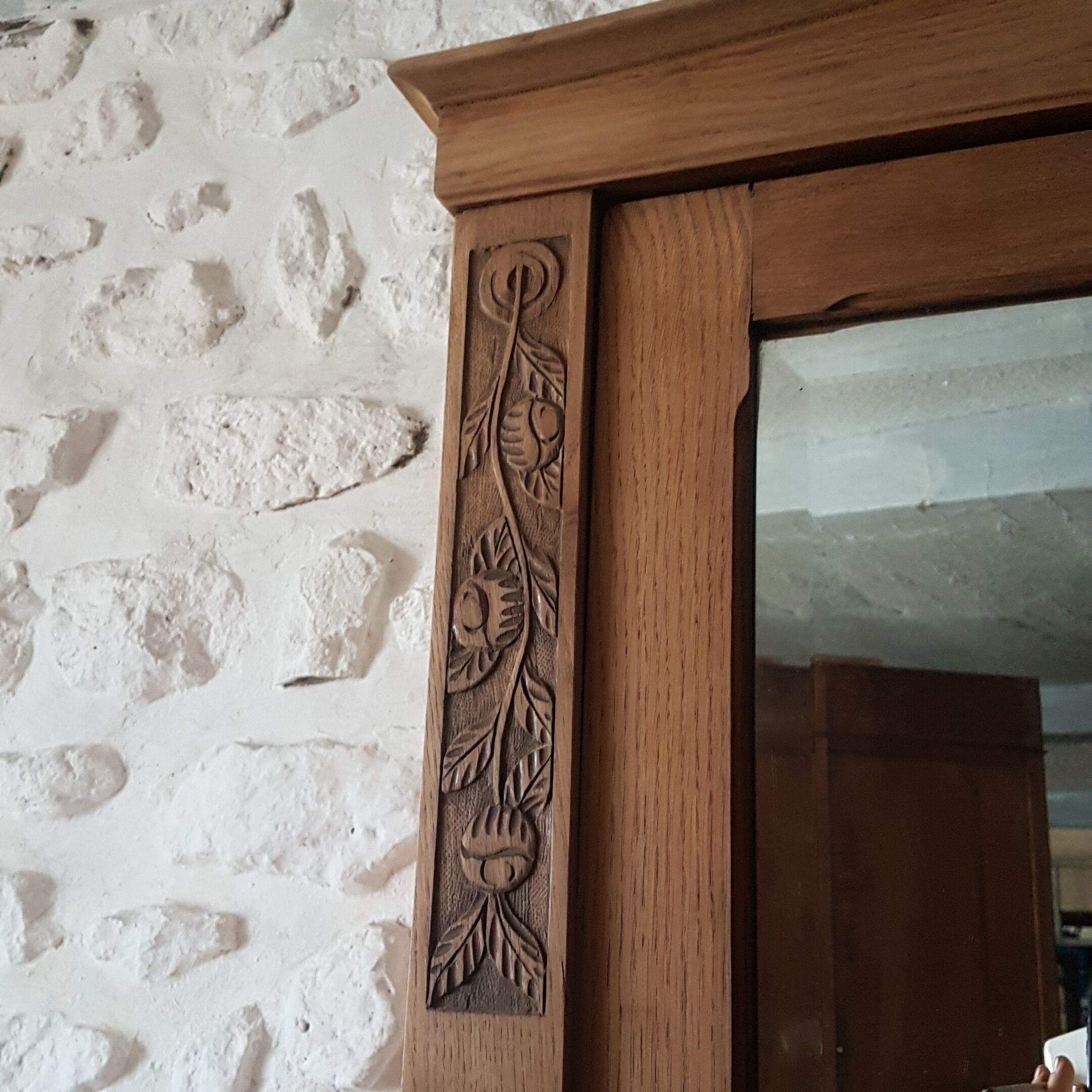 Art deco oak cabinet