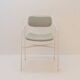 Ensemble de 8 fauteuils modernes en acier laqué blanc