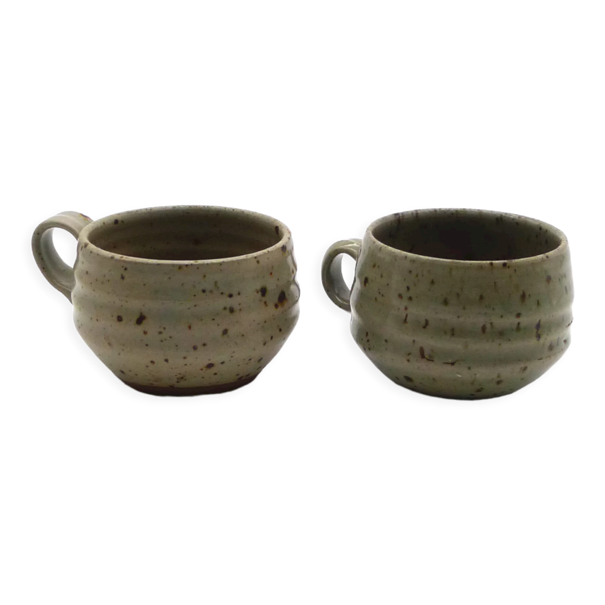 Set of two stoneware cups