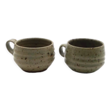 Set of two stoneware cups