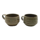 Set of two stoneware mugs